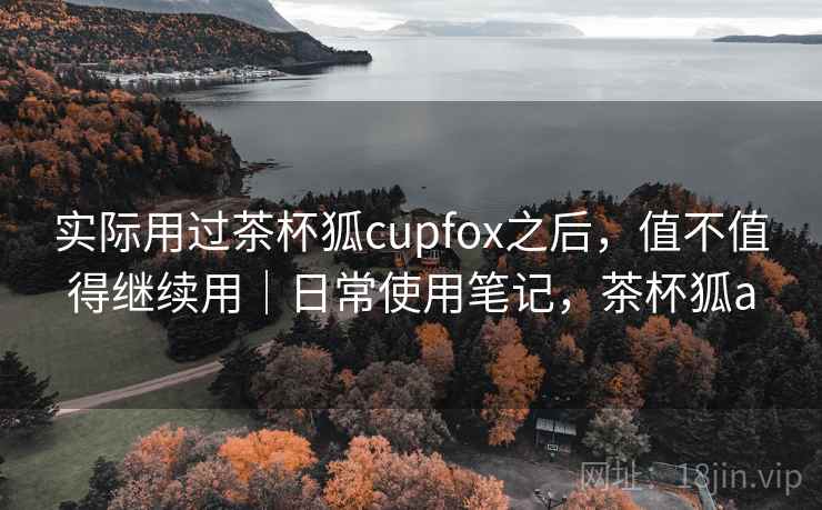 实际用过茶杯狐cupfox之后,值不值得继续用|日常使用笔记,茶杯狐a 第2张 实际用过茶杯狐cupfox之后,值不值得继续用|日常使用笔记,茶杯狐a 第2张